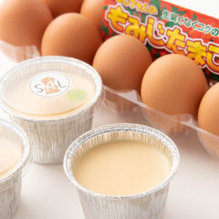 もみじたまごで作った豆乳黒みつプリン ¥350